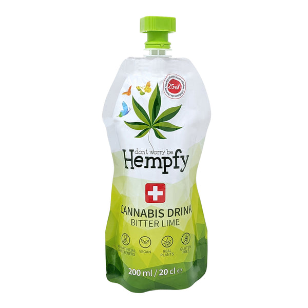 Hempfy Bitter Lime Getränk, 200 ml, Schachtel mit 8 Beuteln - Hempfy DE